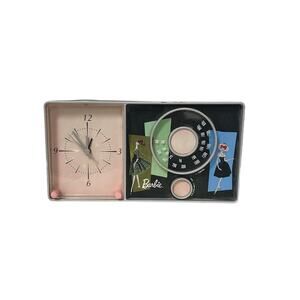 Vintage 2002 Mattel Barbie Doll AM/FM Clock Radio Nostalgic